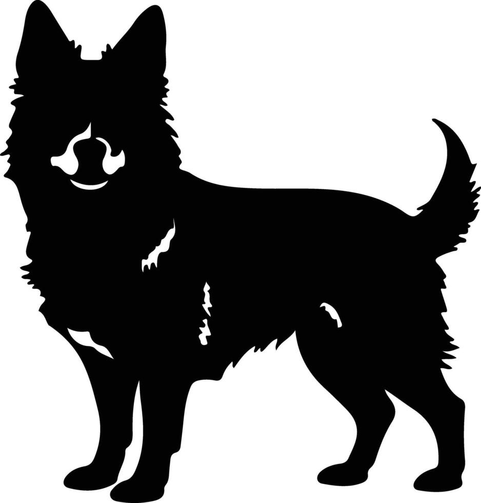 Zweeds valhond zwart silhouet vector