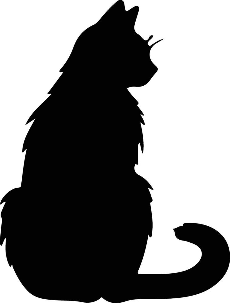 bambino kat zwart silhouet vector