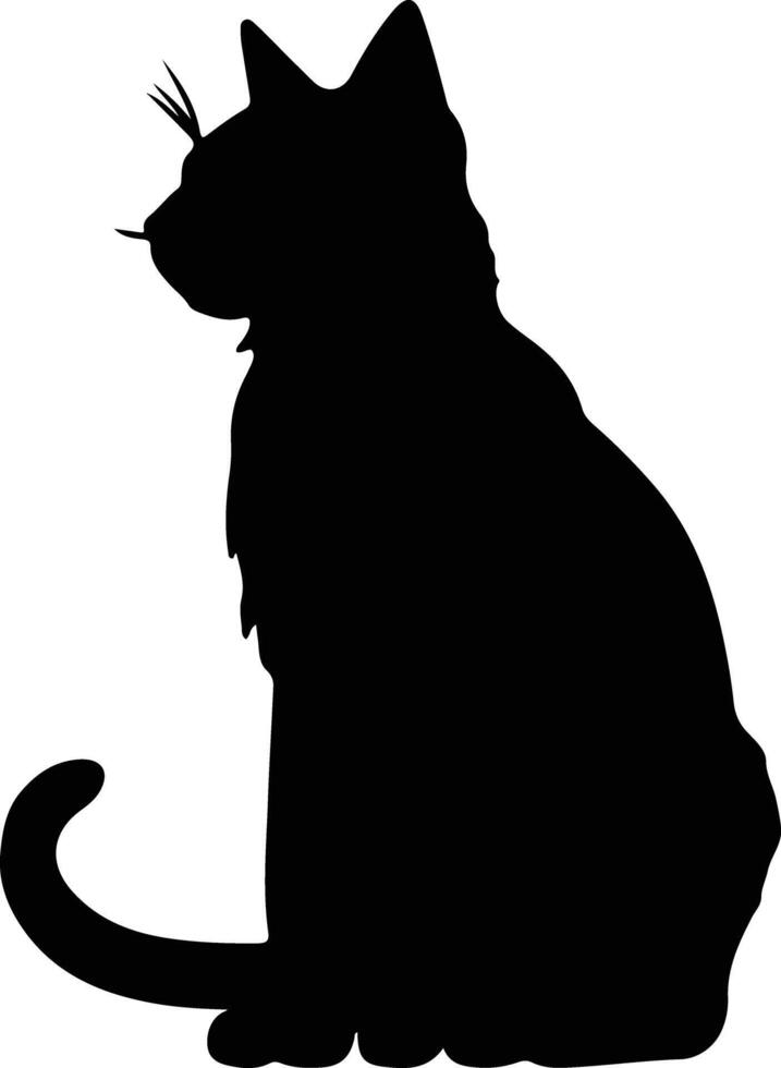 sokoke kat zwart silhouet vector