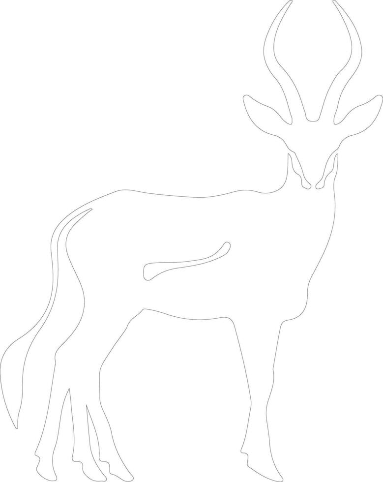 antilope schets silhouet vector