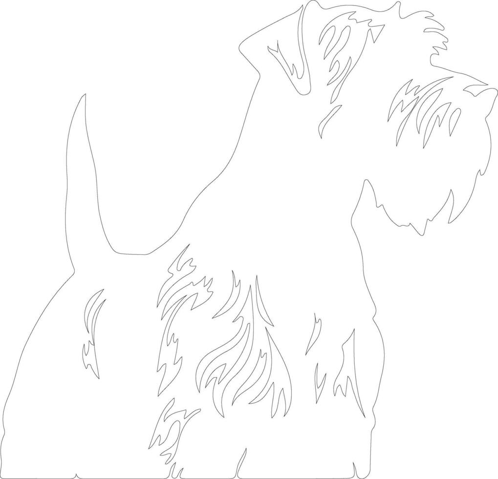 reusachtig schnauzer schets silhouet vector