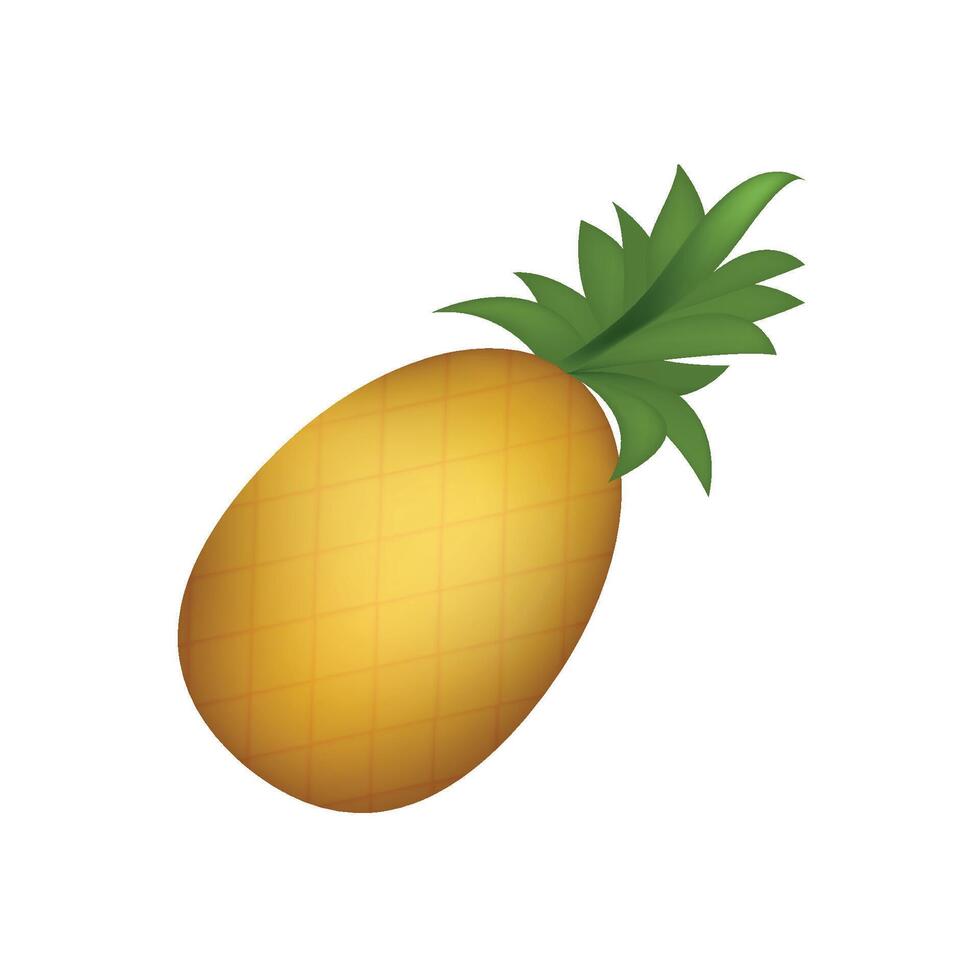 ananas fruit emoji vector ontwerp. kunst illustratie landbouw voedsel boerderij Product. ananas geïsoleerd Aan wit achtergrond.