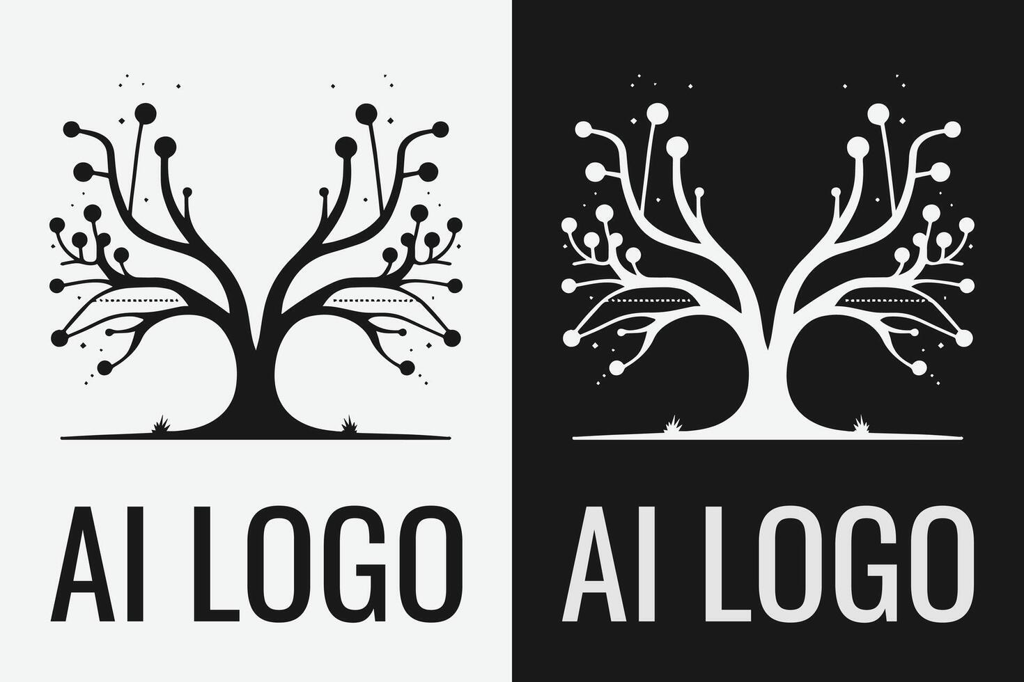 kunstmatig intelligentie- logo ontwerp. ai concept logotype idee vector