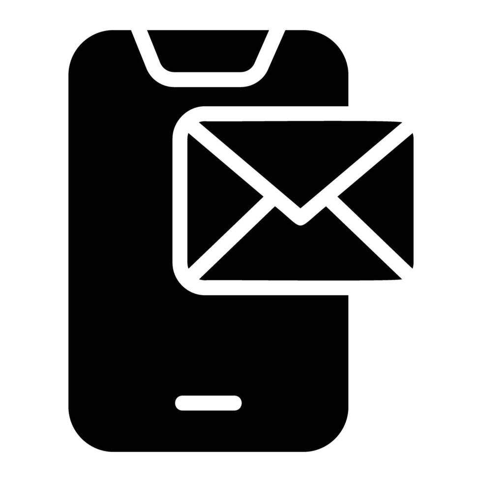 e-mail glyph icoon achtergrond wit vector