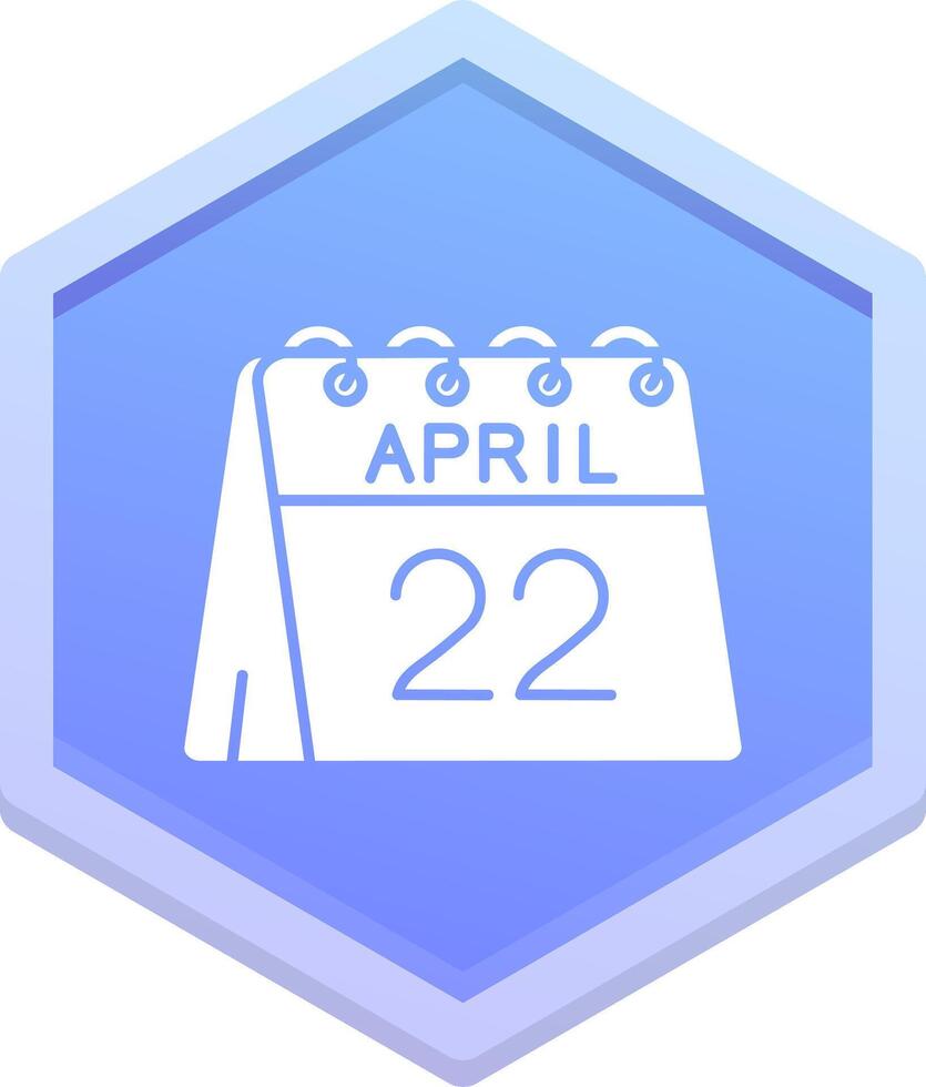 22e van april veelhoek icoon vector