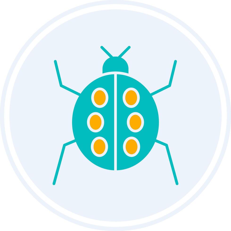 insect glyph twee kleur cirkel icoon vector