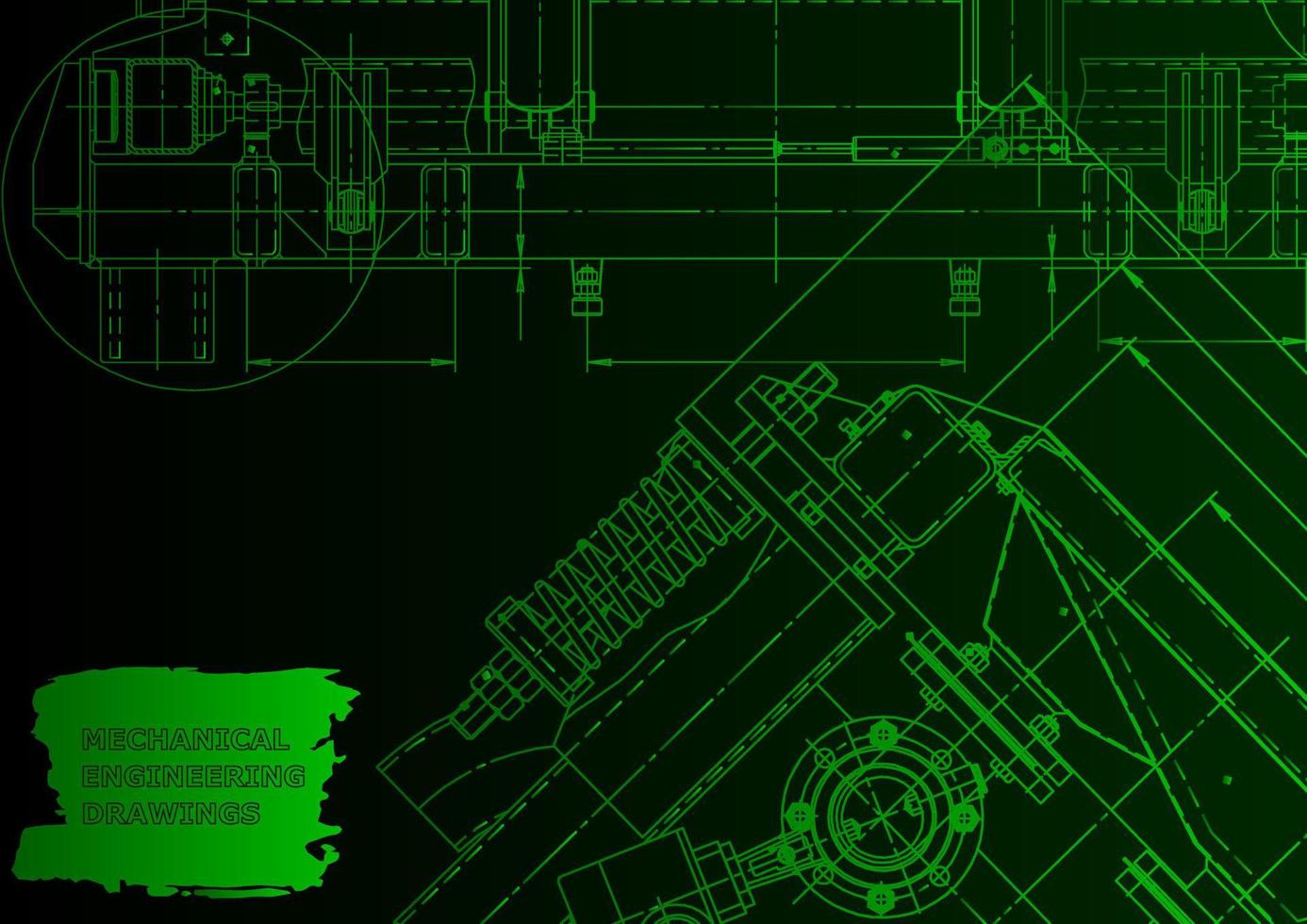 schetsen. vector technische illustratie. computerondersteunde ontwerpsystemen