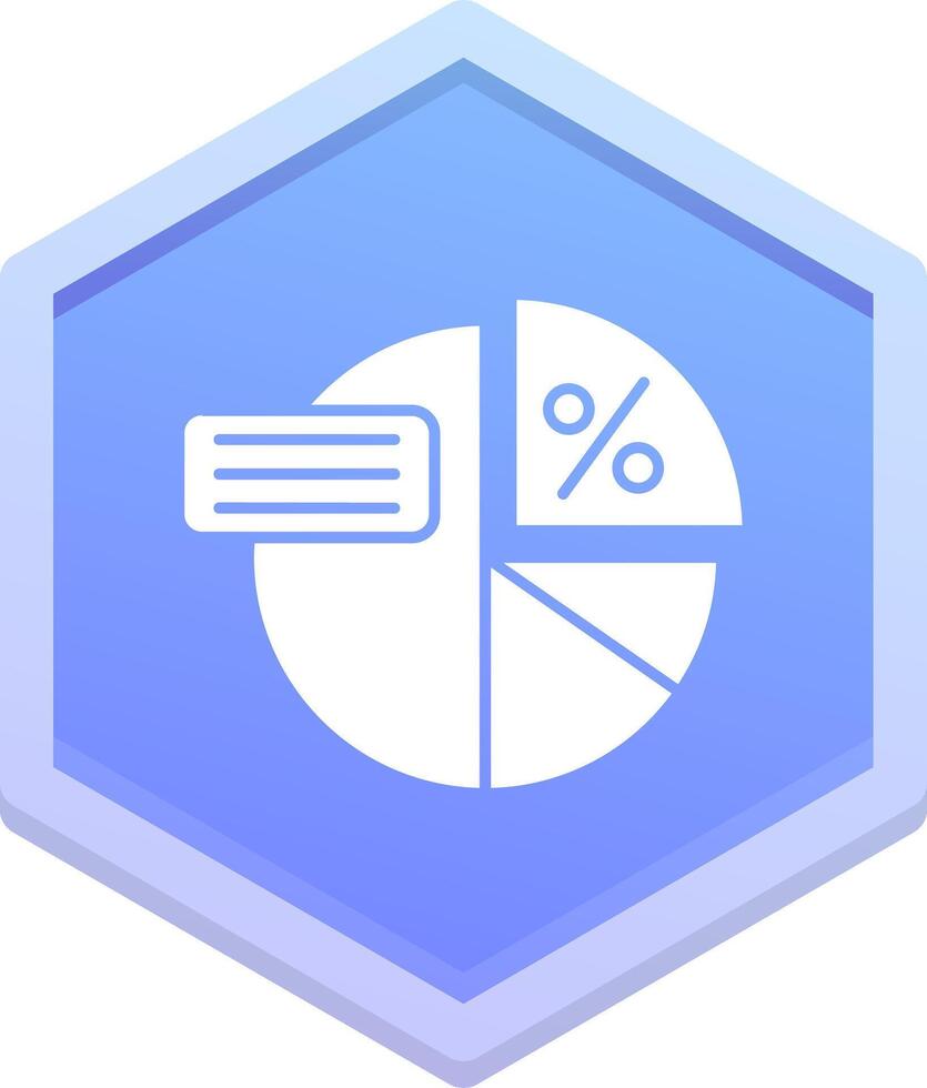 taart diagram veelhoek icoon vector