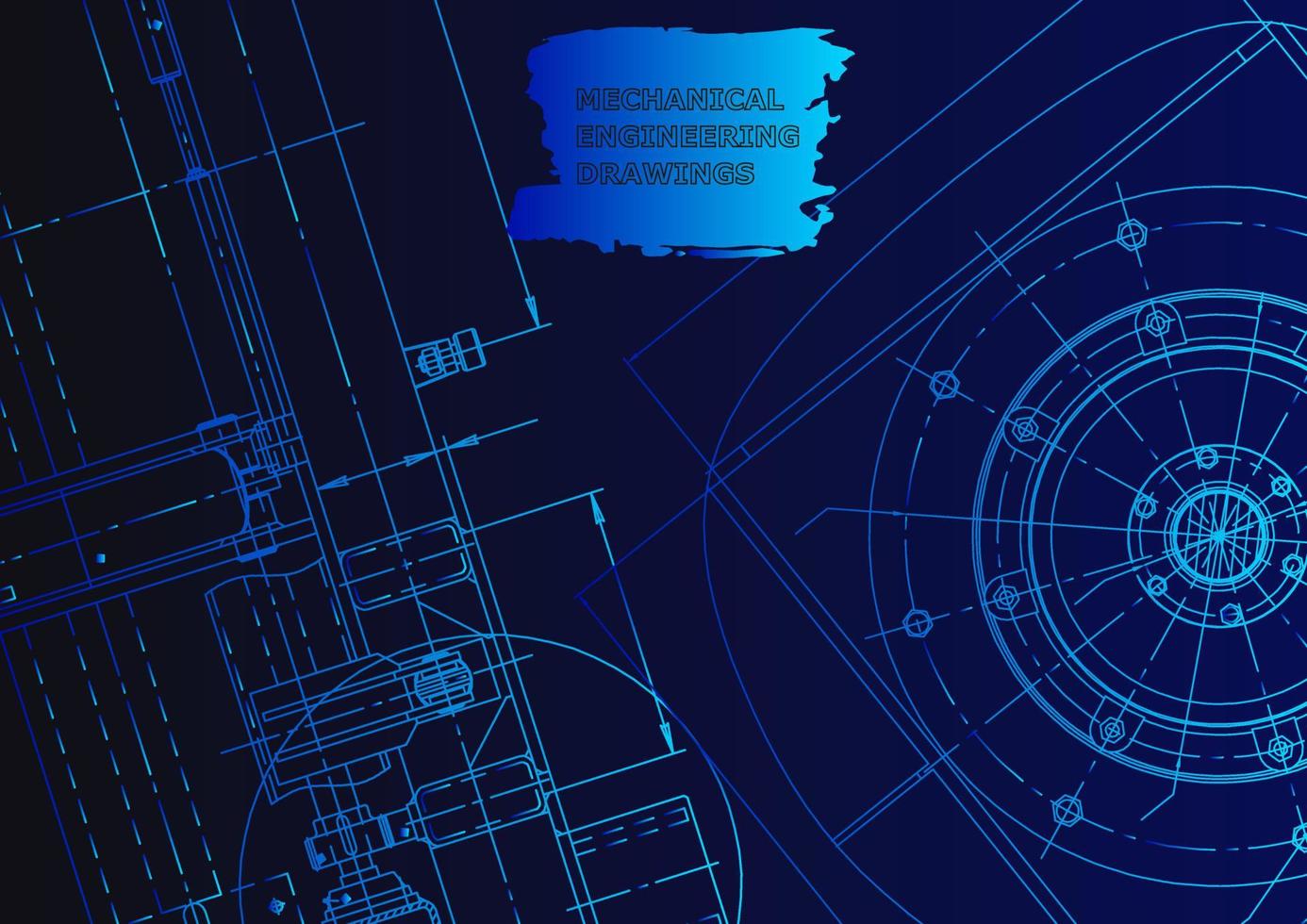 schetsen. vector technische illustratie. computerondersteunde ontwerpsystemen