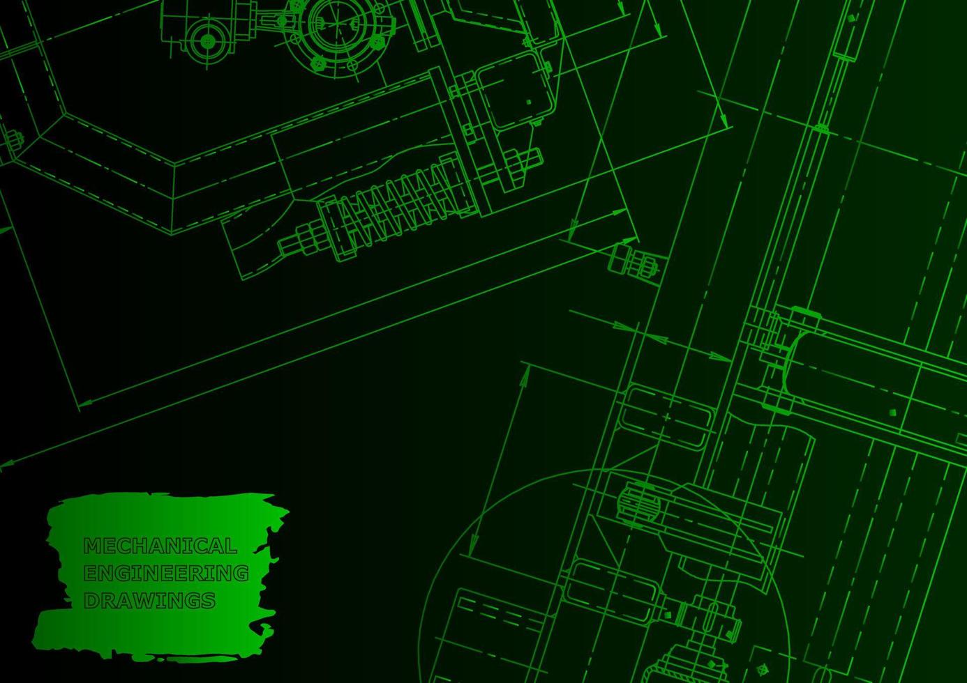 computerondersteunde ontwerpsystemen. technische illustraties, achtergrond vector