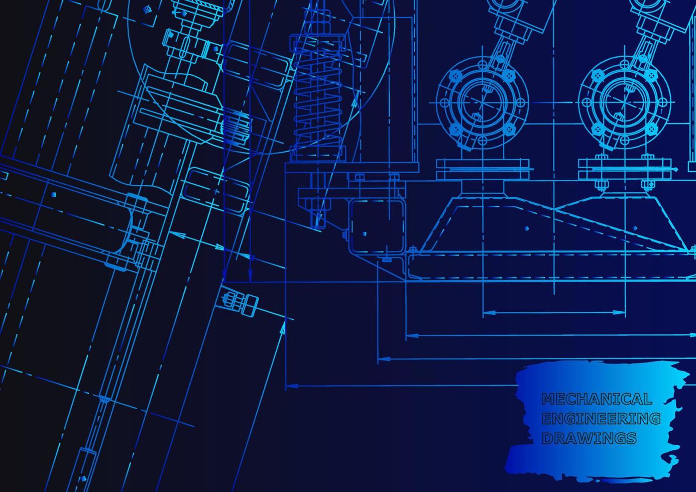 computerondersteunde ontwerpsystemen. technische illustraties, achtergrond vector