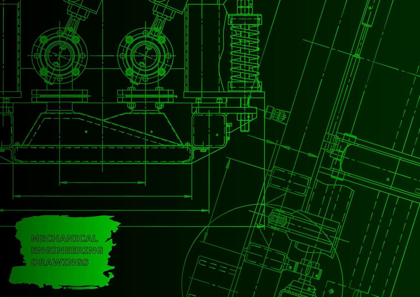 computerondersteunde ontwerpsystemen. technische illustraties, achtergrond vector