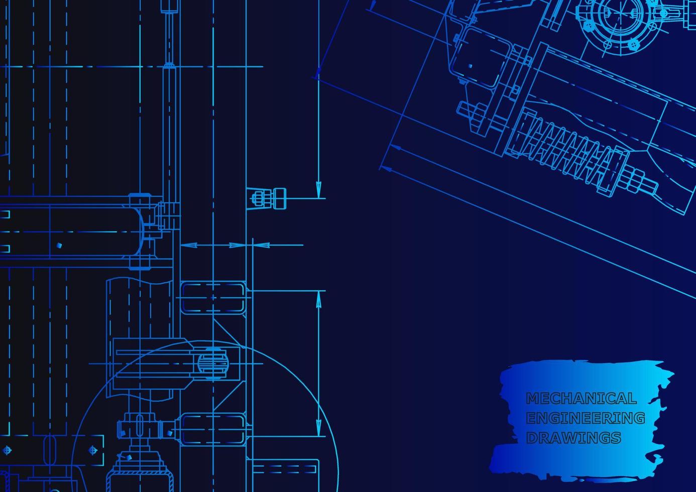 computerondersteunde ontwerpsystemen. technische illustraties, achtergrond vector