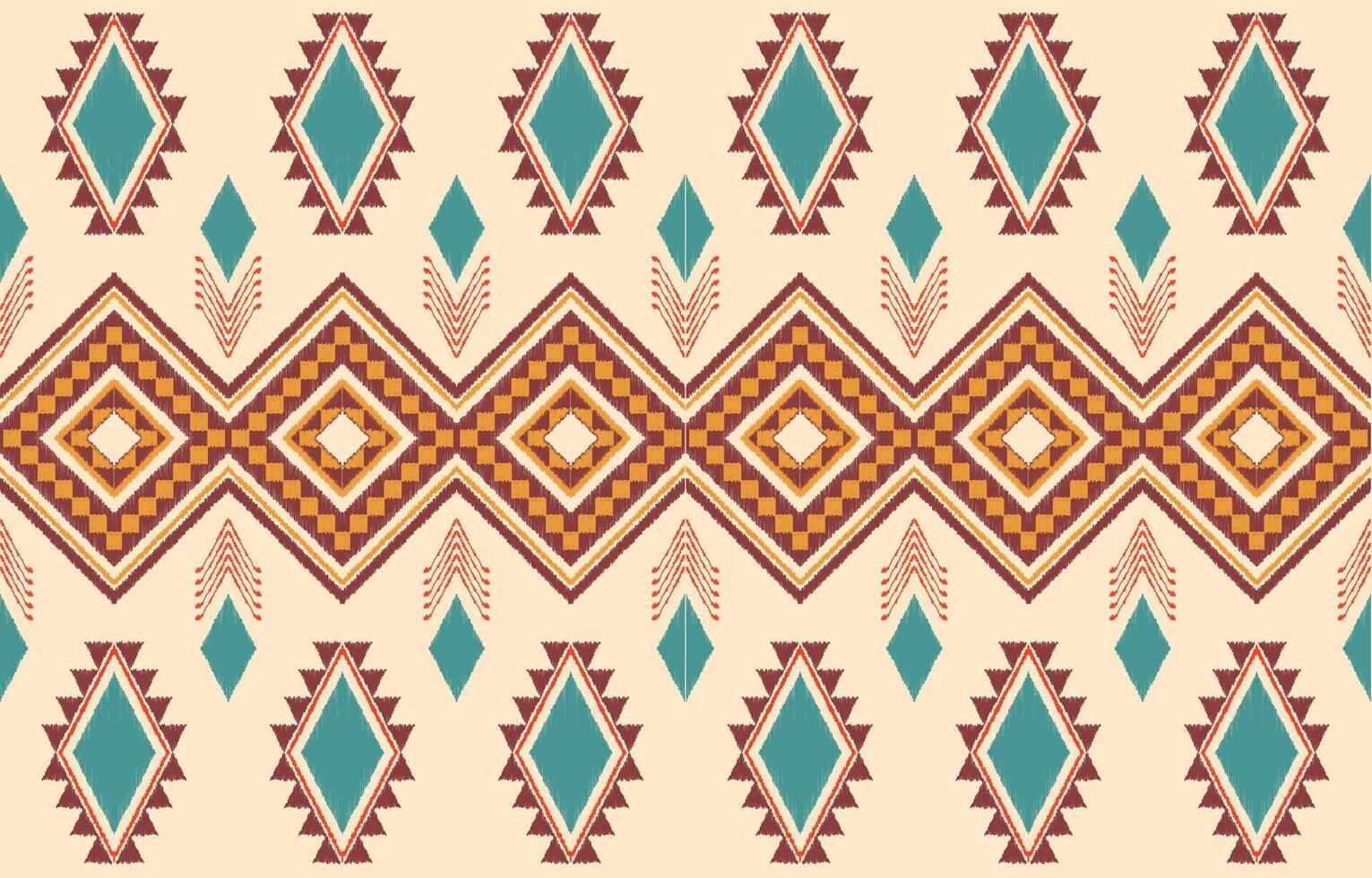 etnisch abstract ikat kunst. aztec ornament afdrukken. meetkundig etnisch patroon naadloos kleur oosters. ontwerp voor achtergrond ,gordijn, tapijt, behang, kleding, inpakken, batik, vector illustratie.