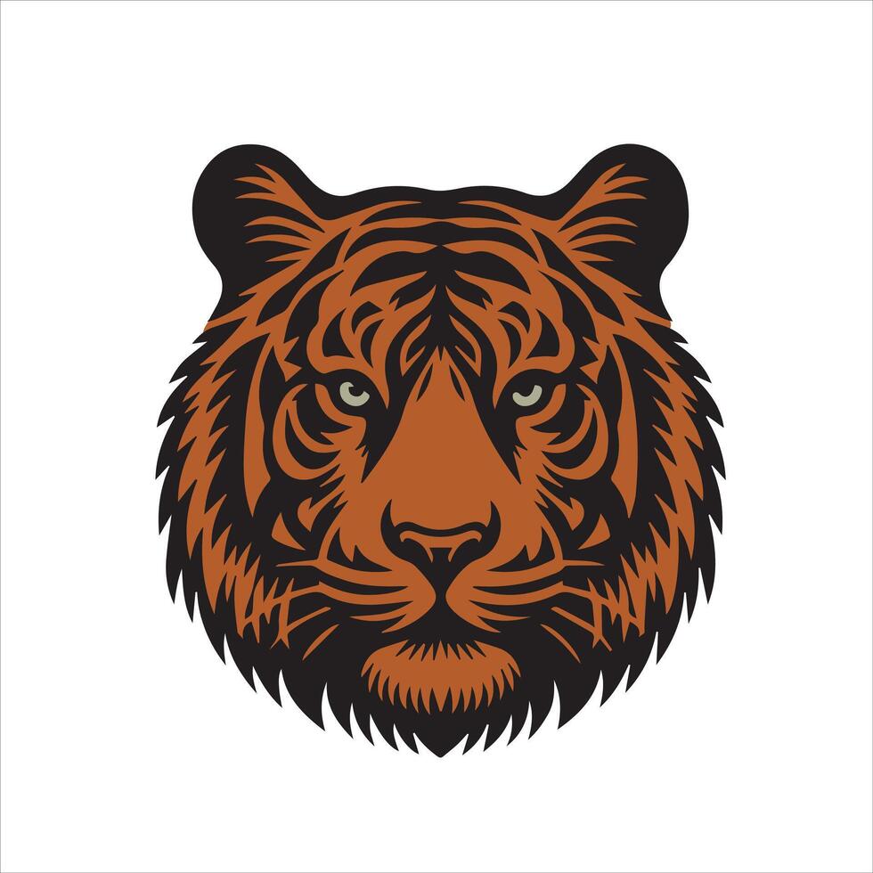 tijger hoofd vector illustratie logo tijger t overhemd ontwerp