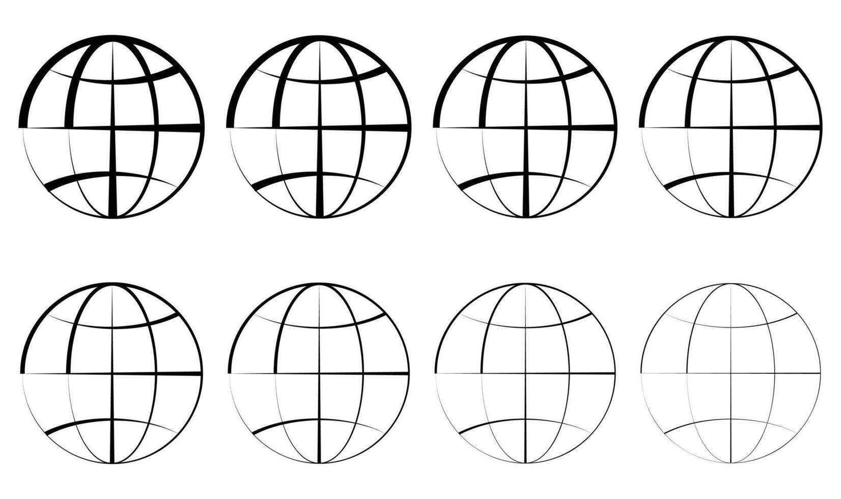 wereldbol icoon, wereld icoon, wereldbol symbool vector illustratie.