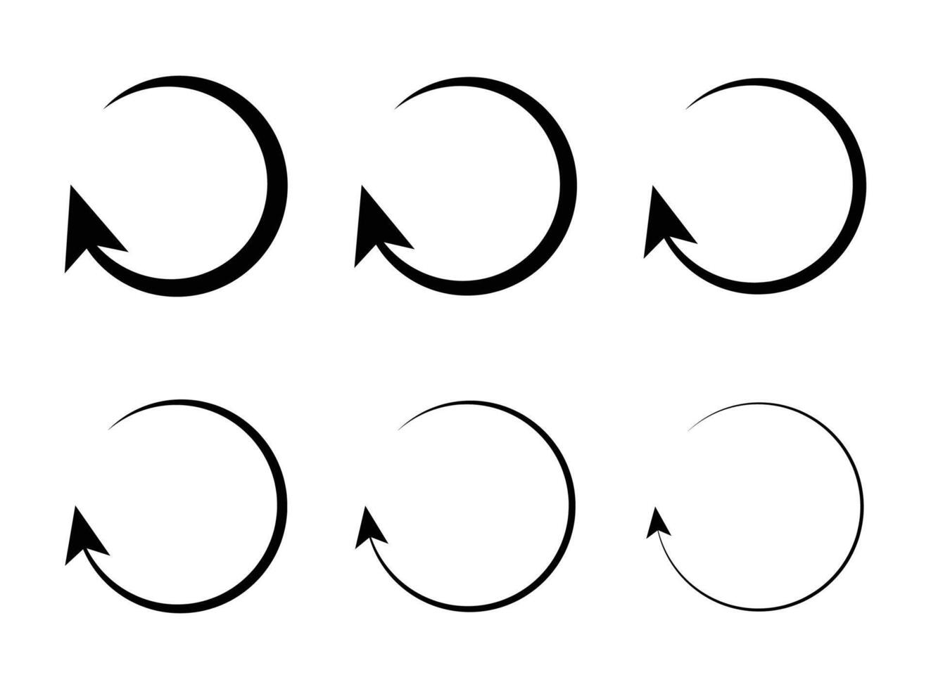 vernieuwen icoon of symbool, herstarten icoon cirkel pijl symboliseert vector. vector