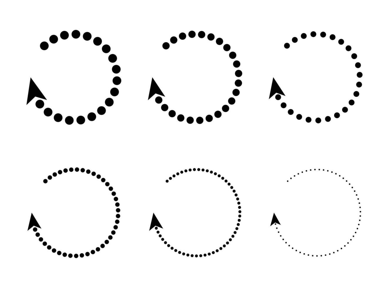 vernieuwen icoon of symbool, herstarten icoon cirkel pijl symboliseert vector. vector