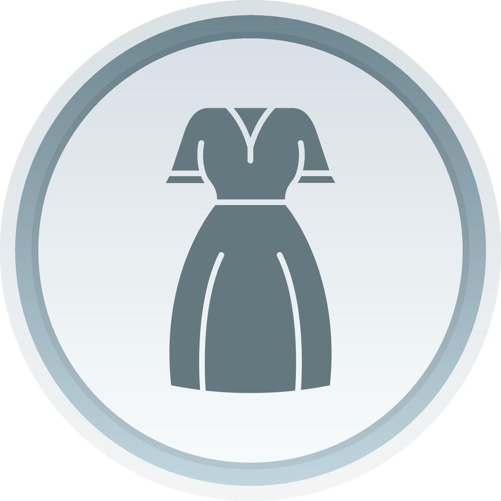 Dames jurk solide knop icoon vector