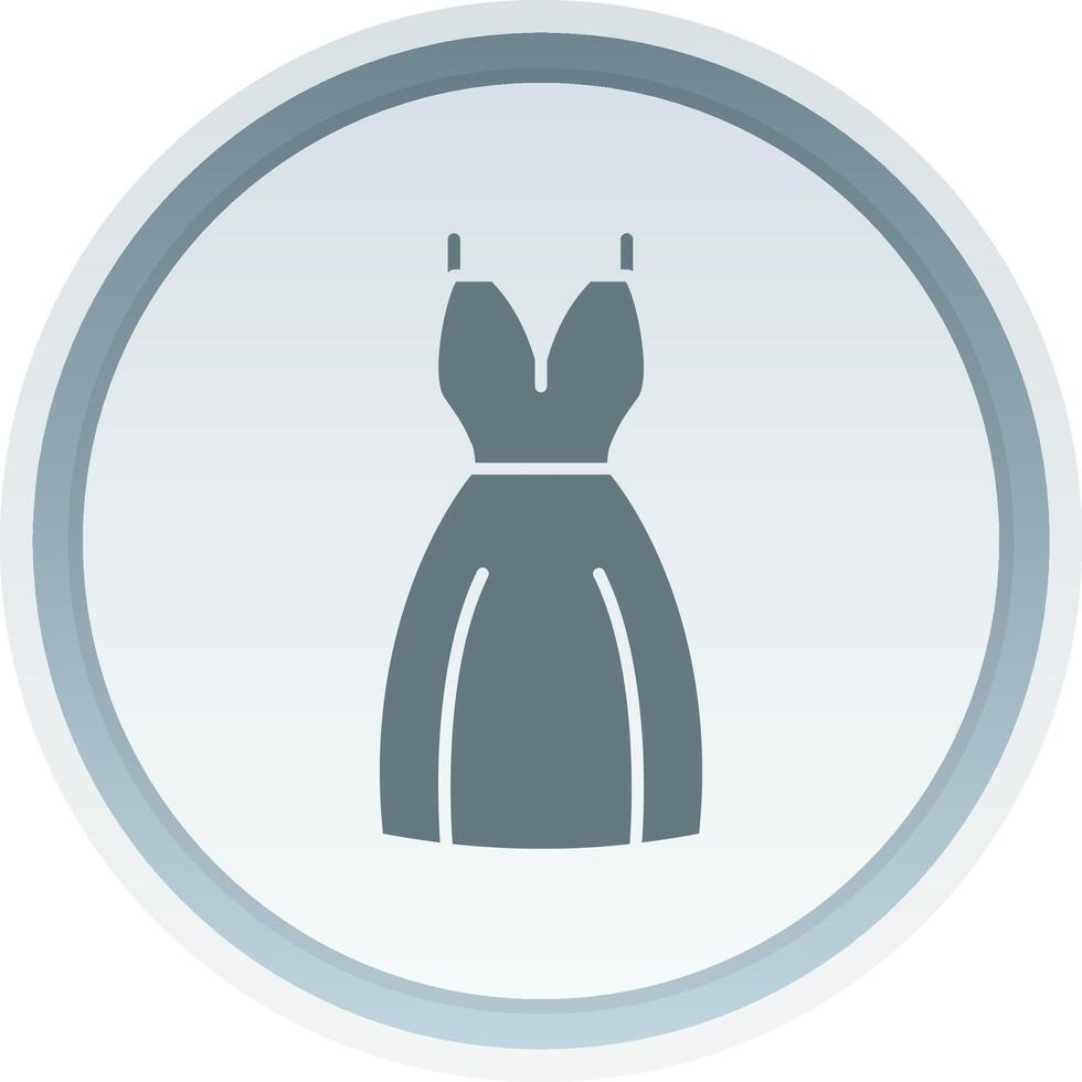 avond jurk solide knop icoon vector