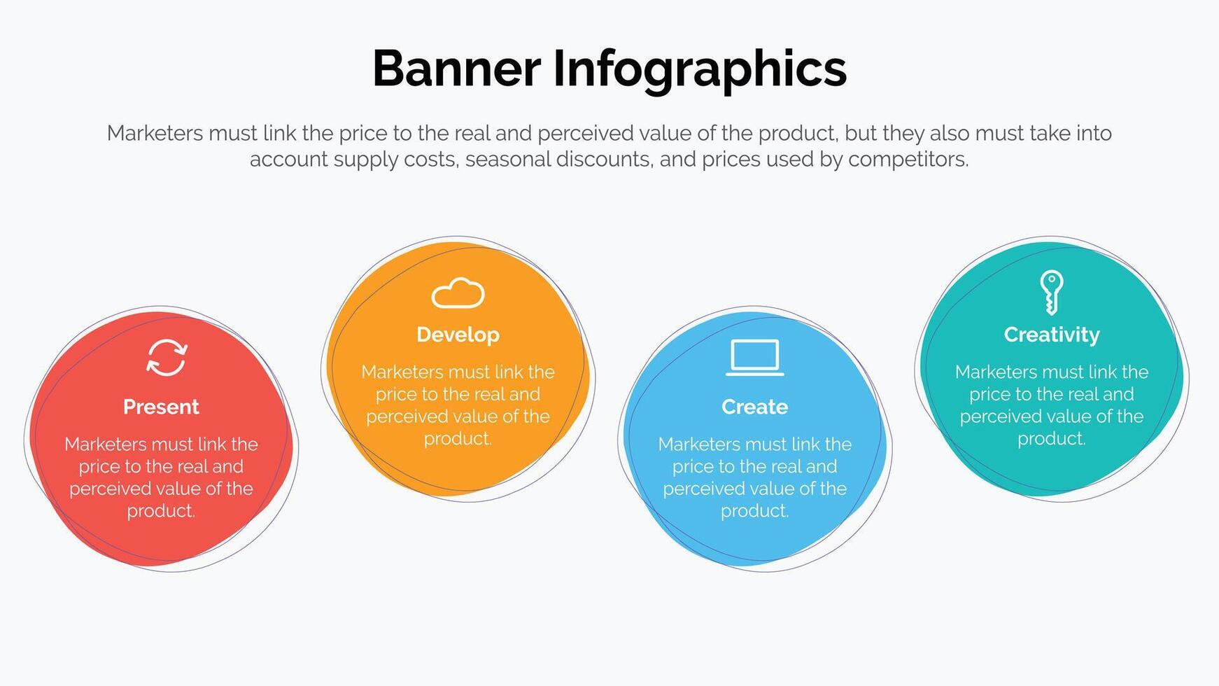 zakelijke infographic ontwerpsjabloon met 4 opties, stappen of processen. kan worden gebruikt voor workflowlay-out, diagram, jaarverslag, webdesign vector