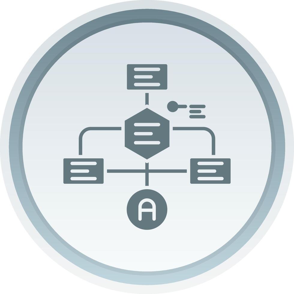 flowchart solide knop icoon vector