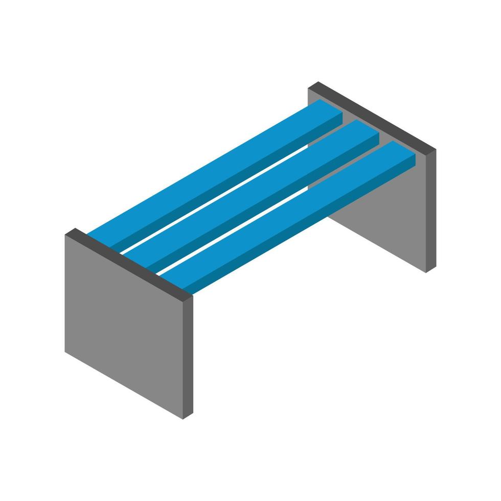 isometrische bank op een witte achtergrond vector