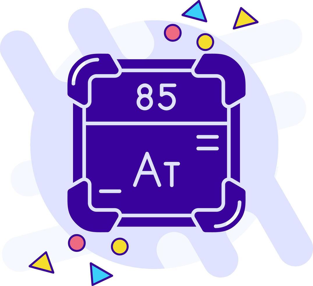 astatine vrije stijl solide icoon vector