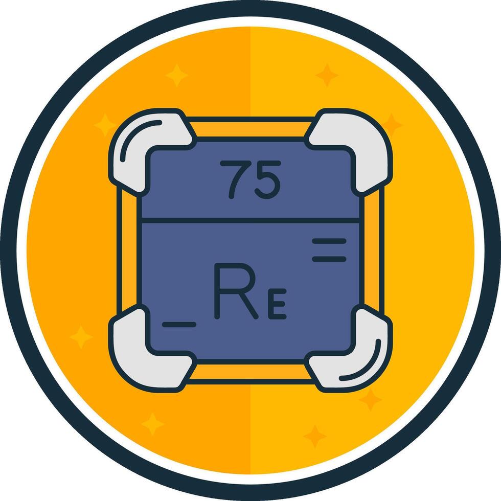 rhenium gevulde vers icoon vector