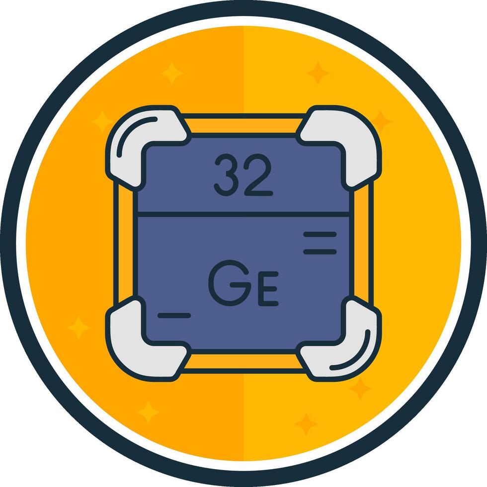 germanium gevulde vers icoon vector