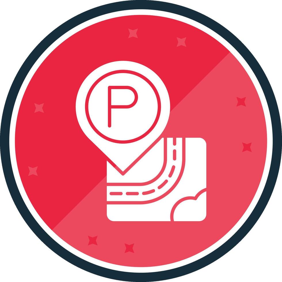 parkeren glyph vers icoon vector