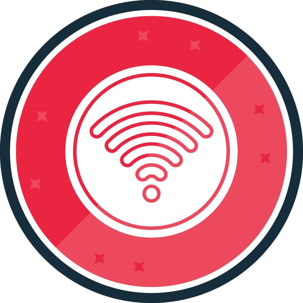 Wifi glyph vers icoon vector