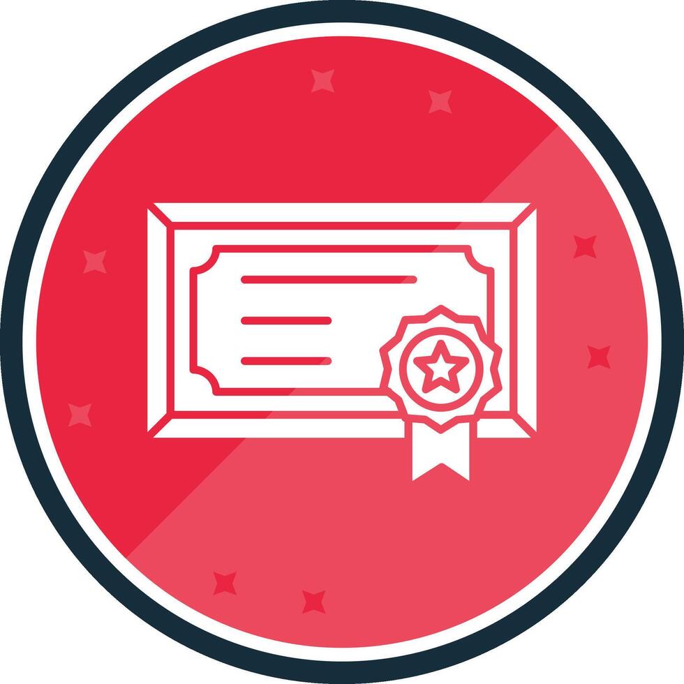 certificaat glyph vers icoon vector