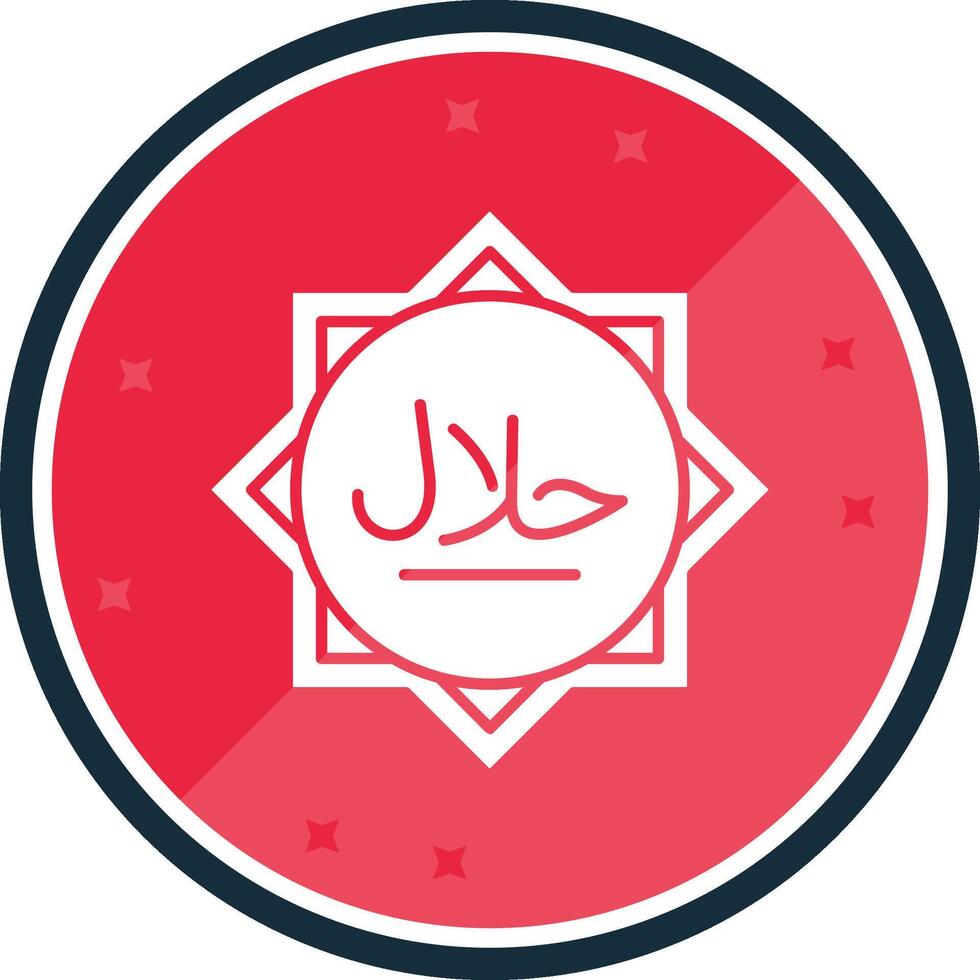 halal glyph vers icoon vector