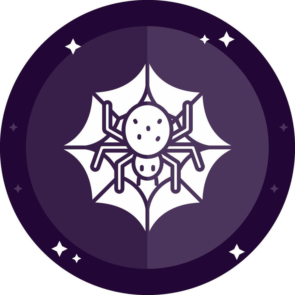 spin web solide badges icoon vector