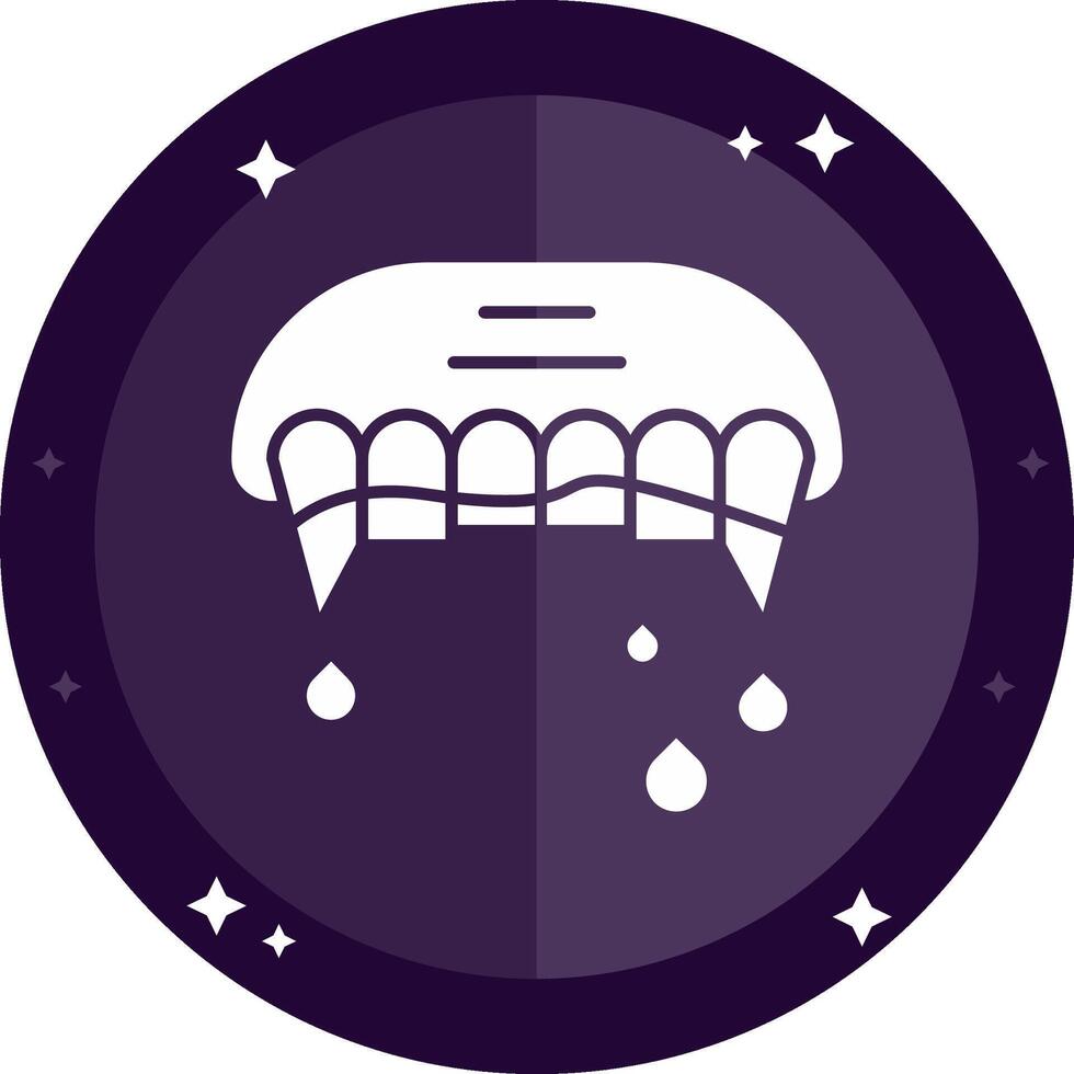 tanden solide badges icoon vector