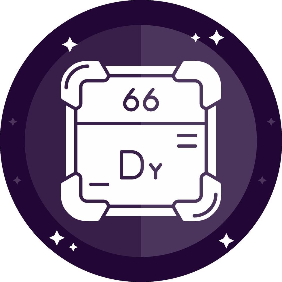 dysprosium solide badges icoon vector