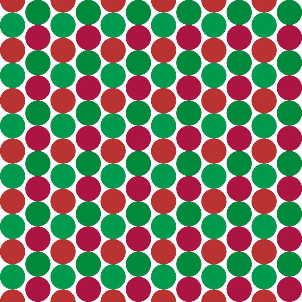 eenvoudig naadloos patroonontwerp van rode en groene ballen die op witte achtergrond worden geïsoleerd. het is het thema van het kerstfestival. vector