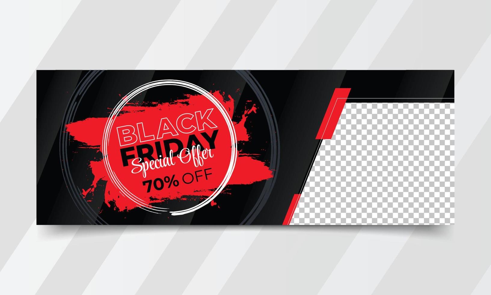 black friday social media sale omslagfoto en black friday webbanner vector