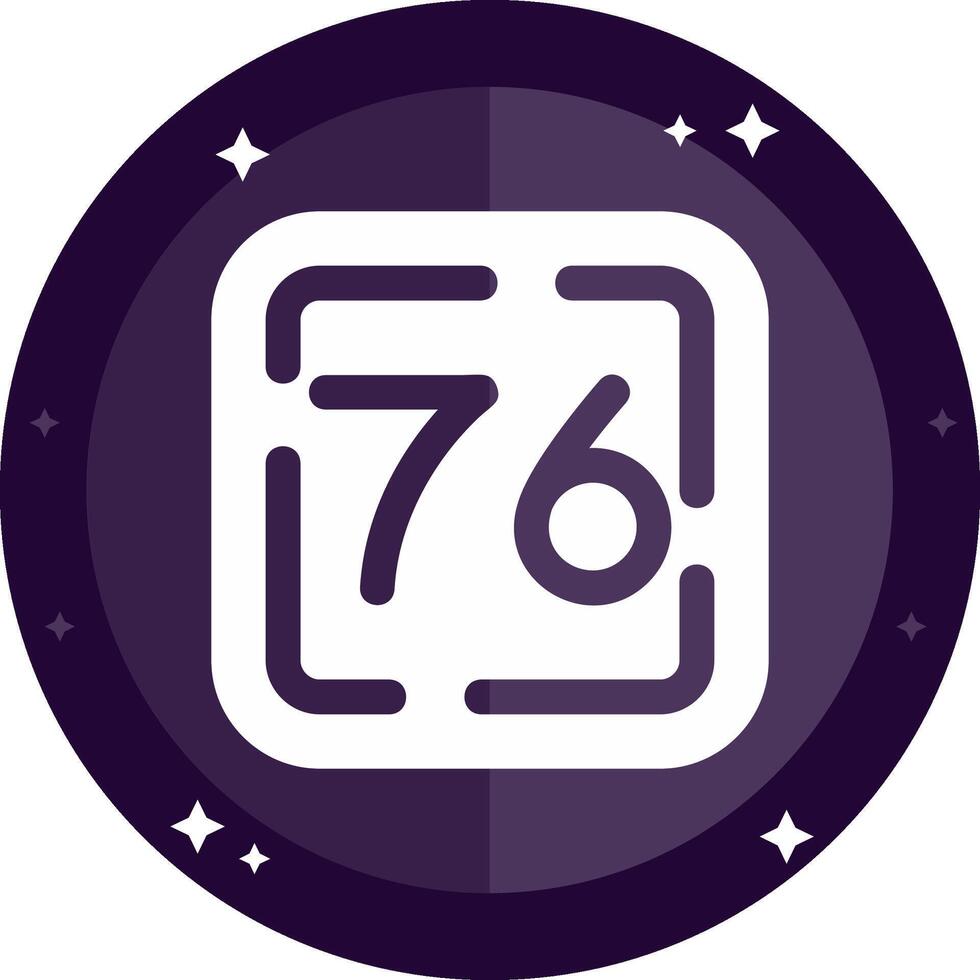 zeventig zes solide badges icoon vector