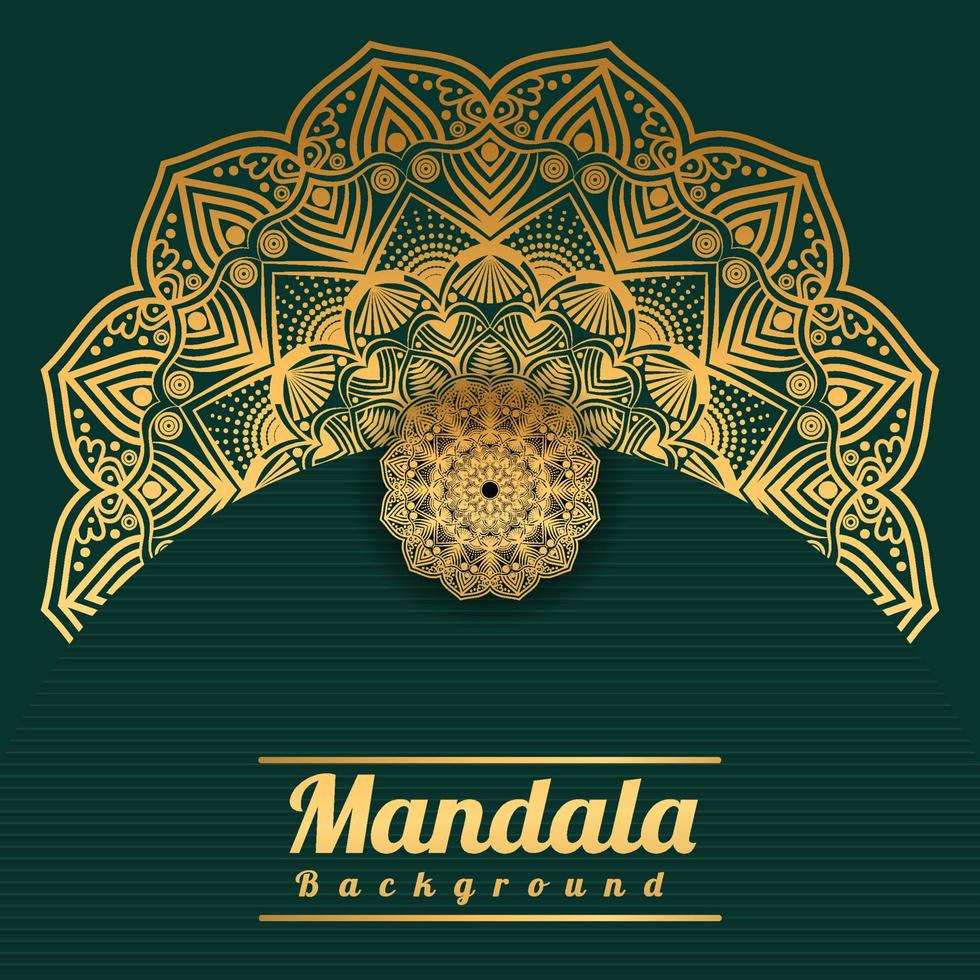 luxe mandala achtergrond met gouden arabesque patroon gouden arabesque arabis stijl voor islamitische ramadan stijl decoratieve mandala. sier bloemsierkunst ontwerp, omslag, poster, flyer vector