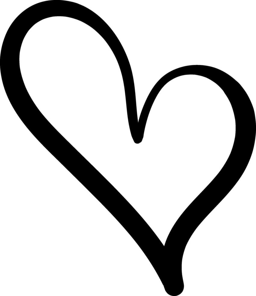tekening hart icon.love gelukkig romantisch valentijnsdag dag vieren concept.vector illustratie geïsoleerd. vector