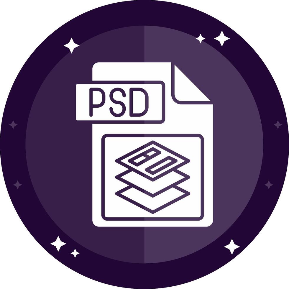 psd het dossier formaat solide badges icoon vector