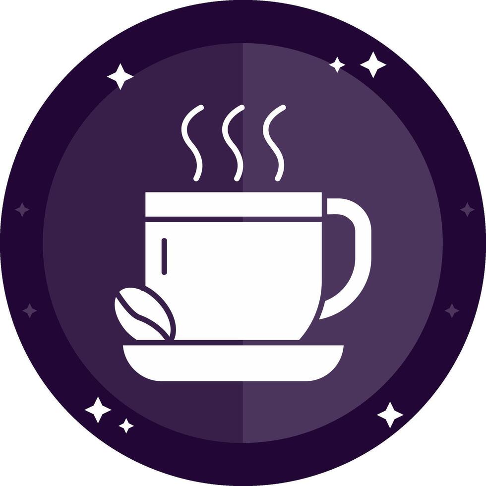 koffie solide badges icoon vector