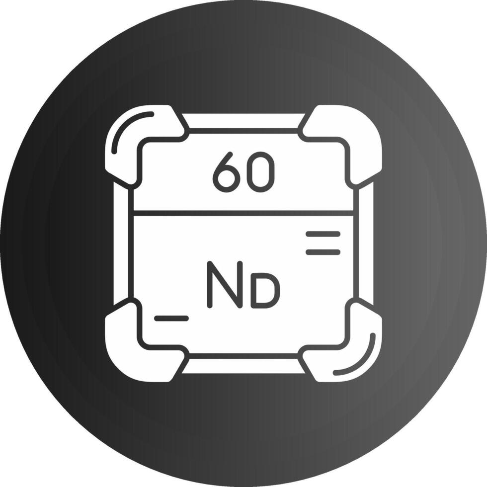 neodymium solide zwart icoon vector