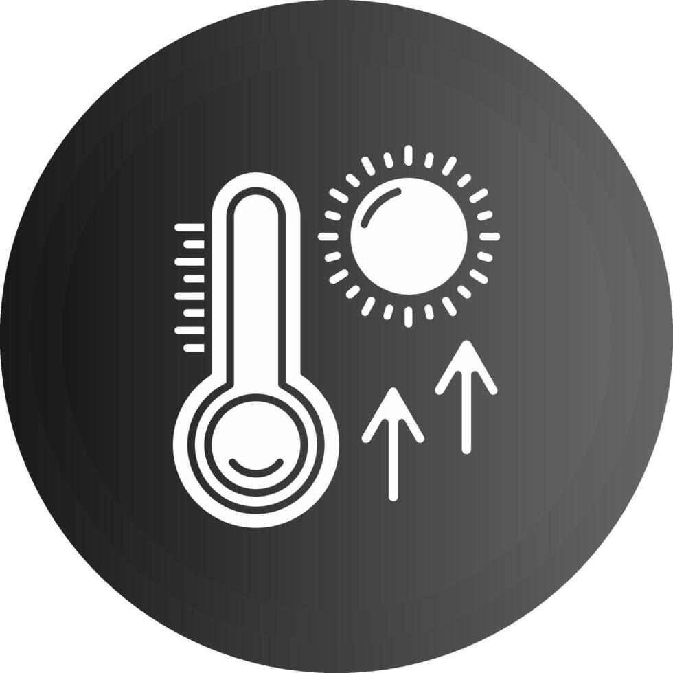 thermometer solide zwart icoon vector