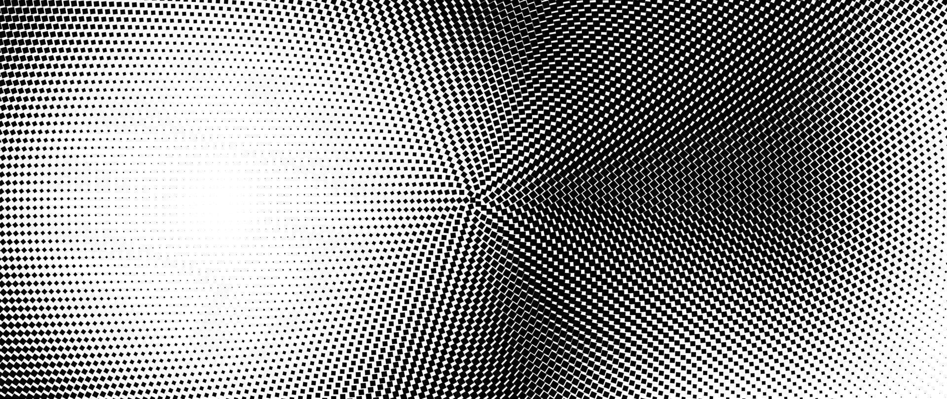 halftone punt achtergrond patroon vector illustratie. monochroom helling stippel modern structuur en vervagen verontrust overlappen. radiaal ontwerp voor poster, omslag, banier, bedrijf kaart, model, sticker.