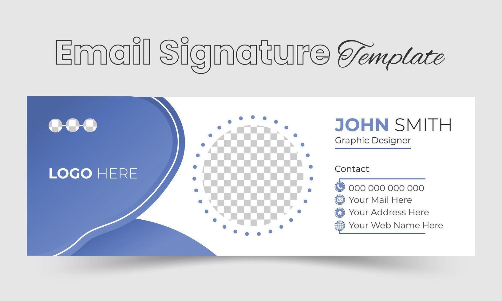 abstract creatief schoon elegant zakelijke e-mail handtekening vector