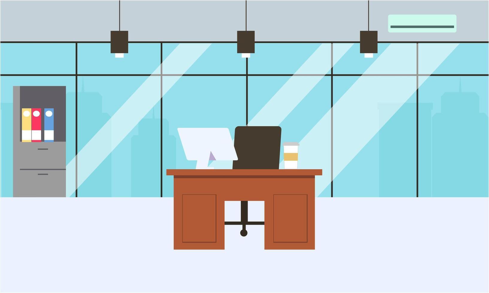 modern coworking Oppervlakte kantoor interieur illustratie vector