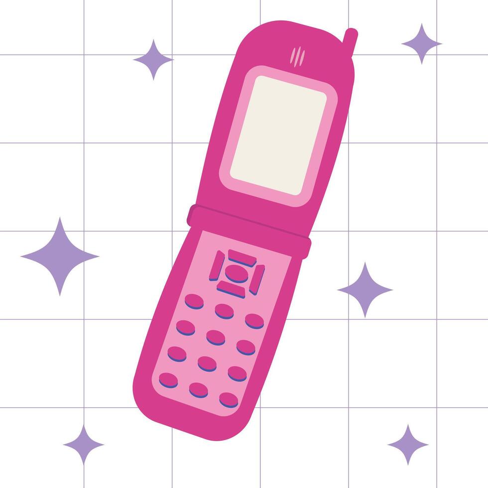 retro en wijnoogst telefoon vector